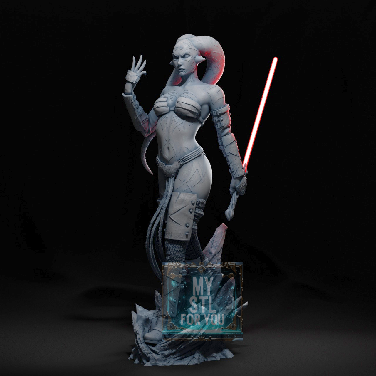 Darth Talon STL Statue – Resin Files Bundle (All Scales 1/4, 1/6, 1/9, 1/12) Pre-Supported, Cut & Keyed, Uncut – Digital Download