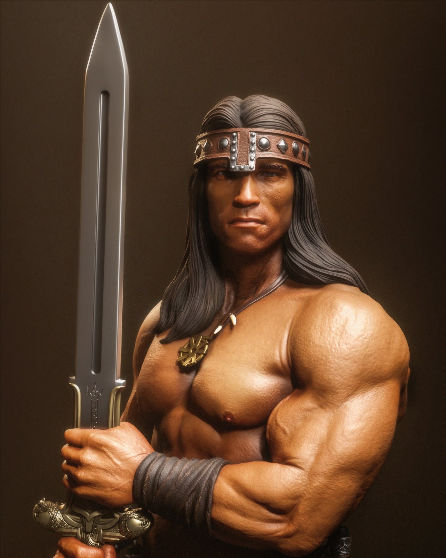 Conan the Barbarian STL File – 1/6 & 1/9 Scale | Arnold Schwarzenegger Inspired | Pre-Supported 3D Printable Model