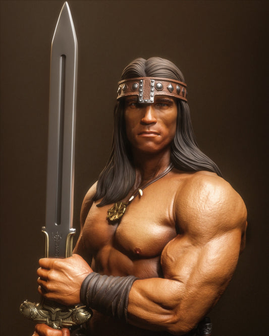 Conan the Barbarian STL File – 1/6 & 1/9 Scale | Arnold Schwarzenegger Inspired | Pre-Supported 3D Printable Model