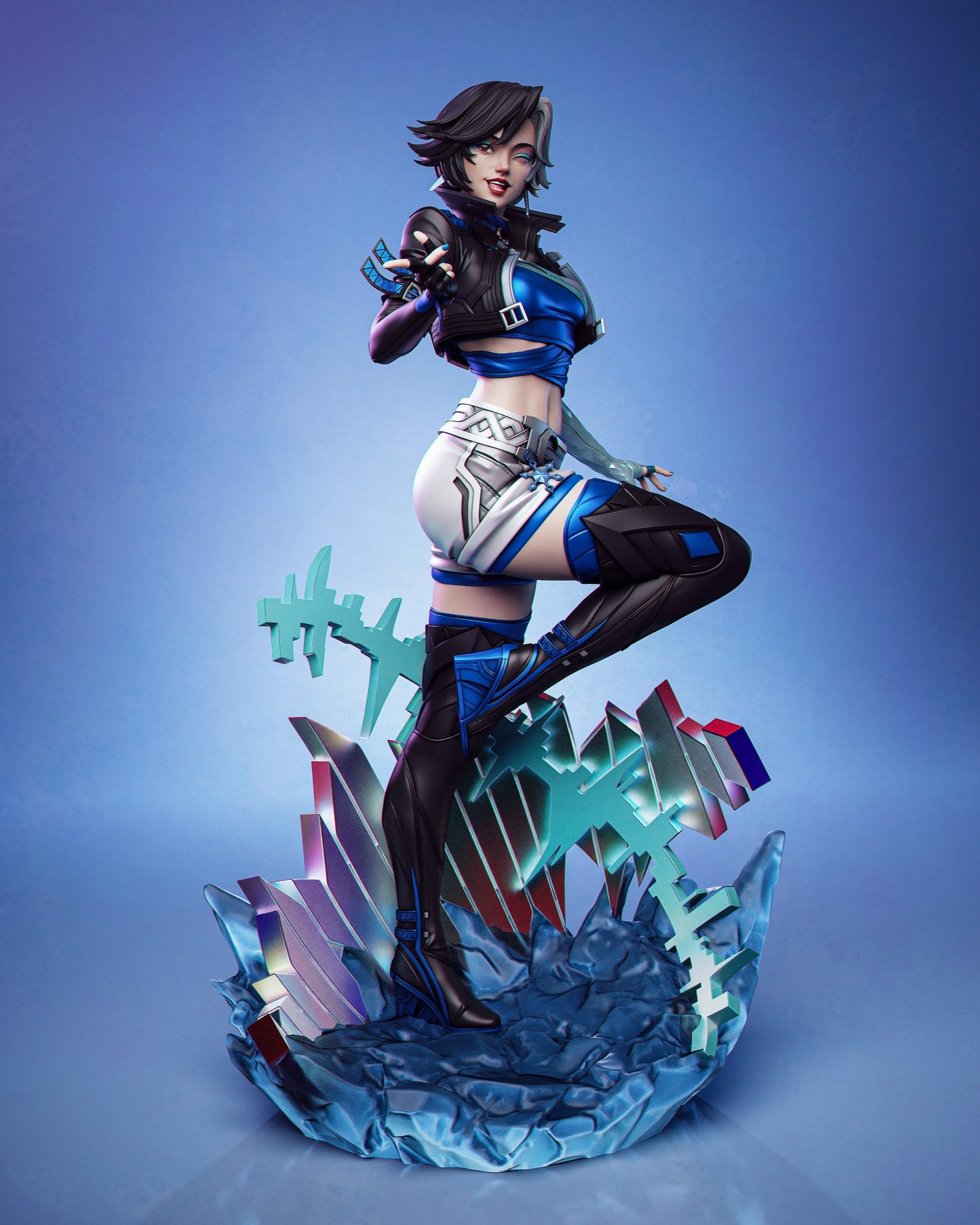 Luna Snow STL File – K-Pop Ice Superhero | 1/6 & 1/9 Scale | Marvel Future Fight 3D Model