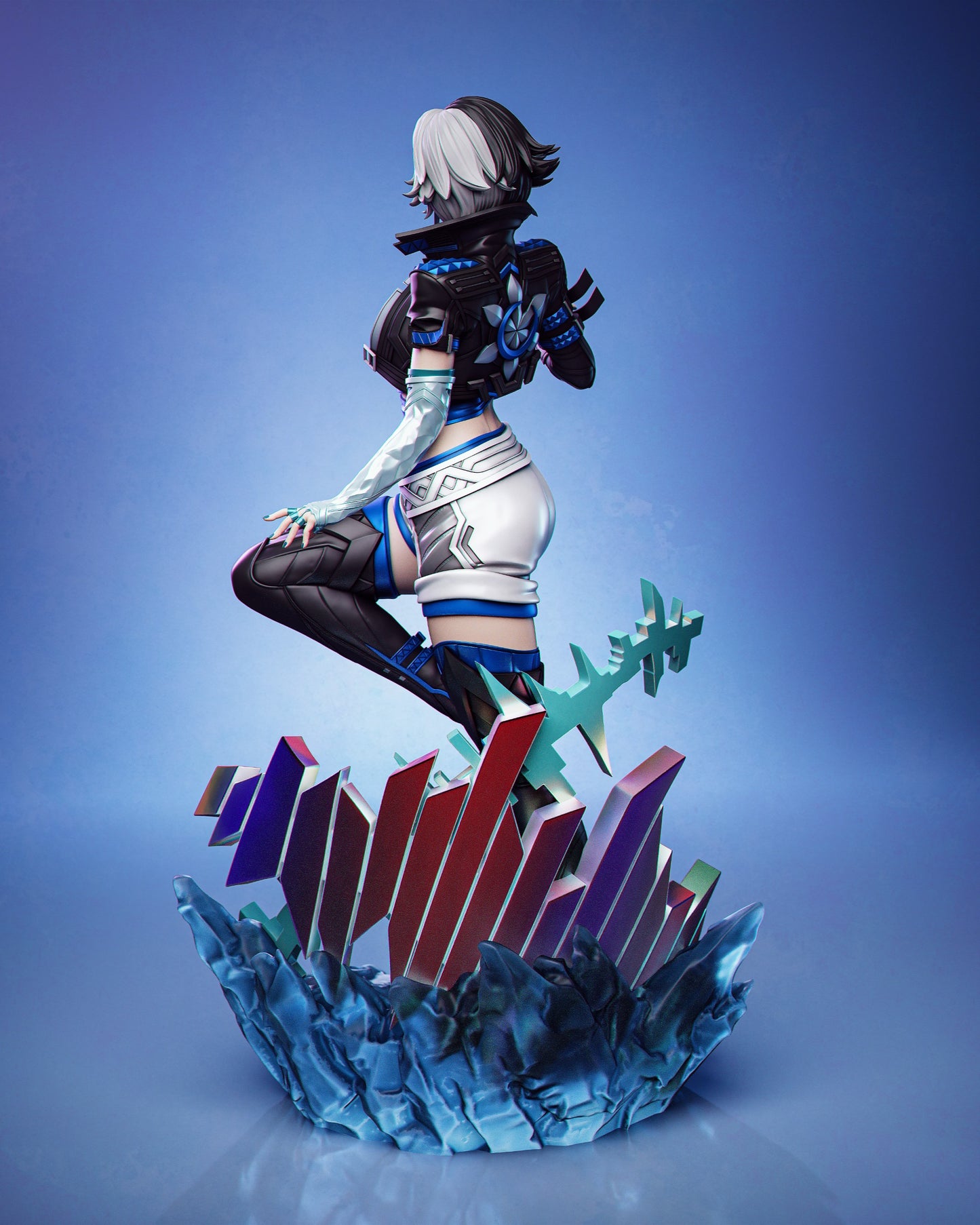 Luna Snow STL File – K-Pop Ice Superhero | 1/6 & 1/9 Scale | Marvel Future Fight 3D Model