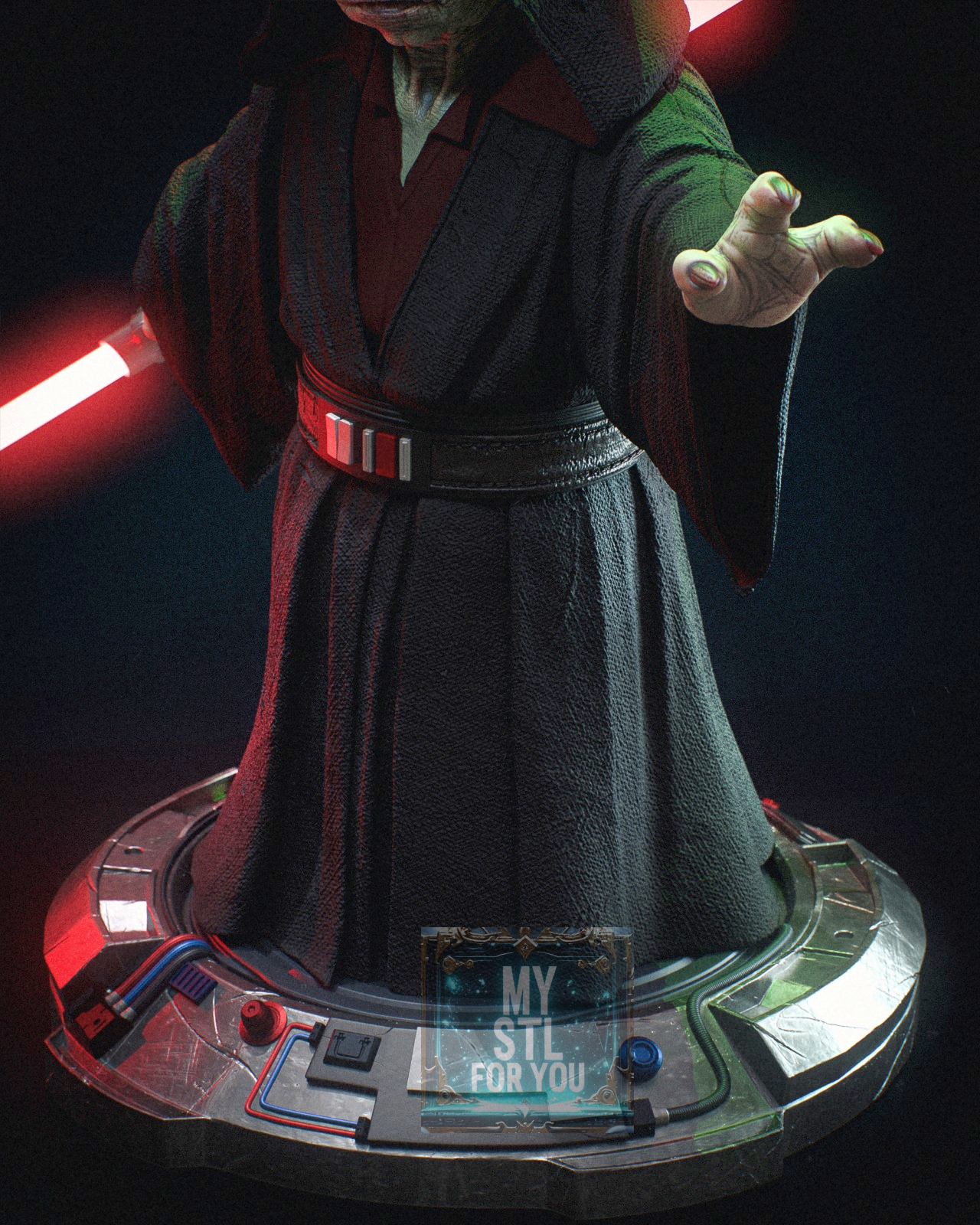 Darth Yoda STL – Star Wars Resin Statue Files Bundle (1/6, 1/9, 1/12) + 1/6 Pre‑Supported LYS + 1/12 Uncut – Digital Download