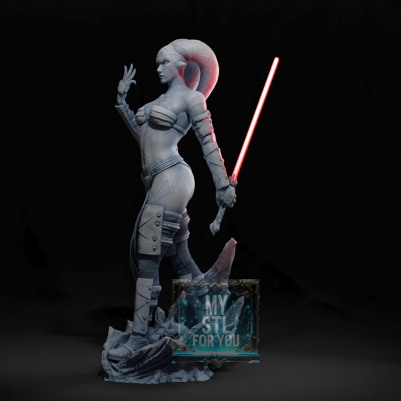 Darth Talon STL Statue – Resin Files Bundle (All Scales 1/4, 1/6, 1/9, 1/12) Pre-Supported, Cut & Keyed, Uncut – Digital Download