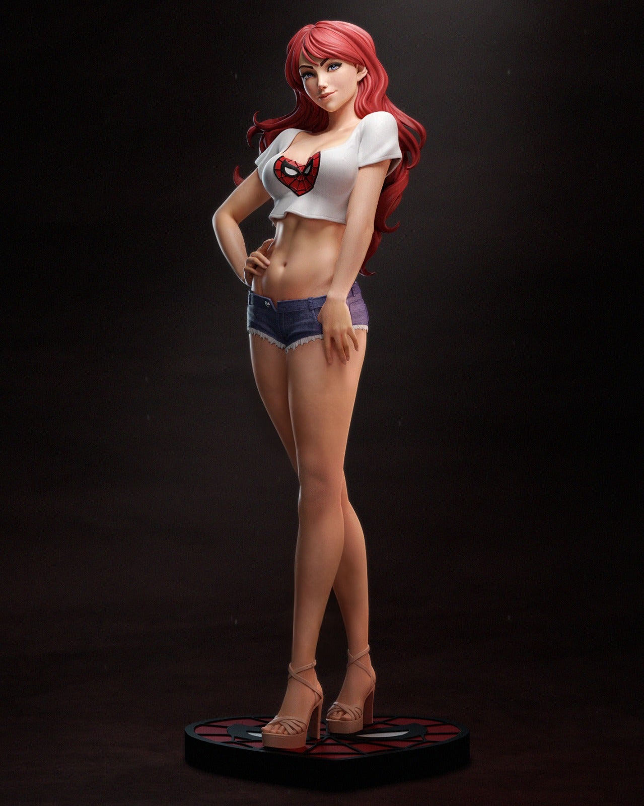 Mary Jane Watson (Marvel Comics) 3D Print File: Casual Fan Art STL - 1:4, 1:6, 1:9, 1:12 Scale Options - Ready-to-Print, Split, Pre-Supported & Uncut