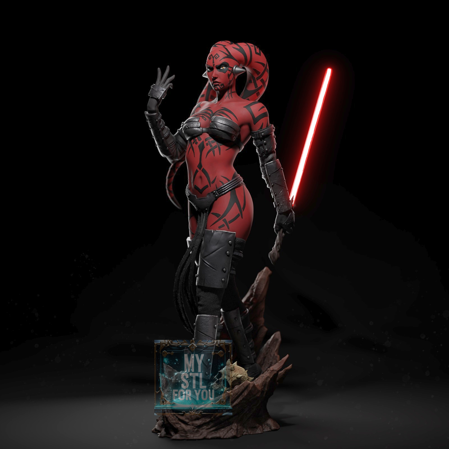 Darth Talon STL Statue – Resin Files Bundle (All Scales 1/4, 1/6, 1/9, 1/12) Pre-Supported, Cut & Keyed, Uncut – Digital Download