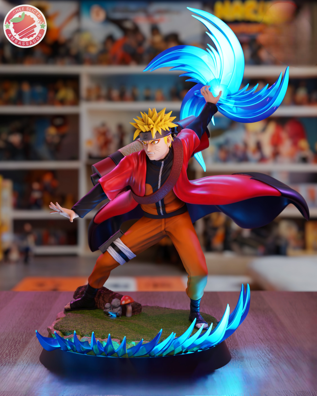 Naruto Sage Mode STL Model with Dynamic Rasengan Effect – Pre-Supported Files Included