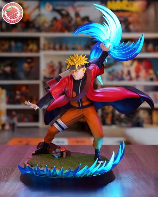 Naruto Sage Mode STL Model with Dynamic Rasengan Effect – Pre-Supported Files Included