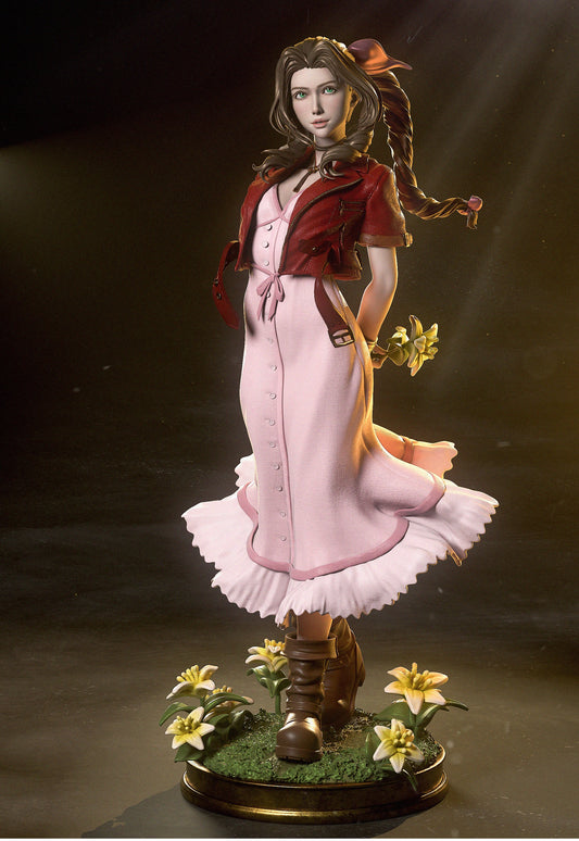 Aerith Gainsborough STL File – Final Fantasy VII 3D Model | 1/6 Scale Pre-Supported & Easy Print