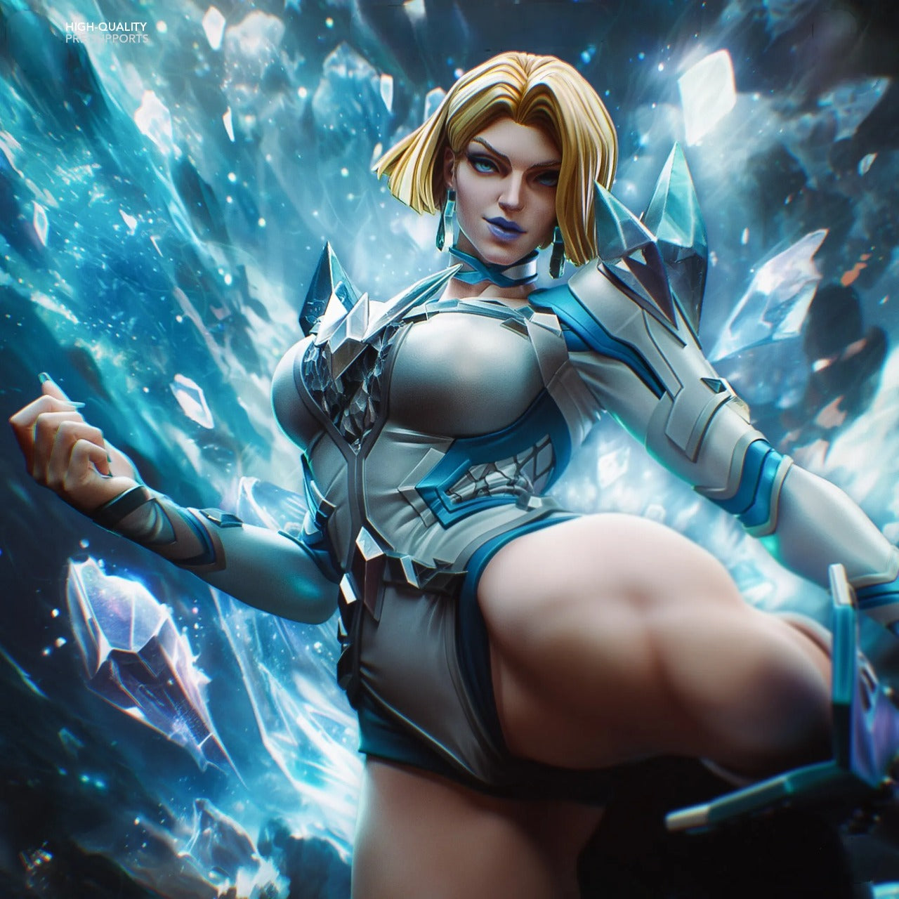 Emma Frost - Marvel Rivals Style (1/8 Scale) STL File for 3D Printing - Digital File
