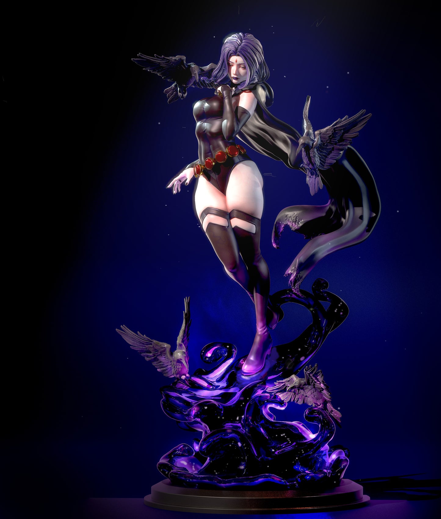 Pre-Support Raven NSFW STL - DC Comics 3D Print