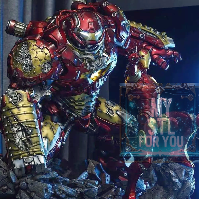 Hulkbuster vs Iron Man | 3D Print STL Diorama | Resin Statue Files