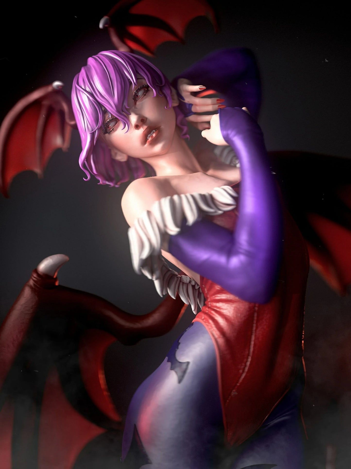 NSFW Pre-support Lilith Aensland 1:6 STL - Darkstalkers 3D Print