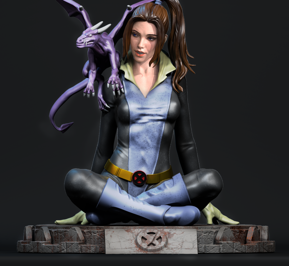 Kitty Pryde (X-Men) 3D Print File: Phasing Mutant Heroine STL - 1:4, 1:9, 1:12 Scale Options - Pre-Supported & Uncut - Dynamic Digital Collectible