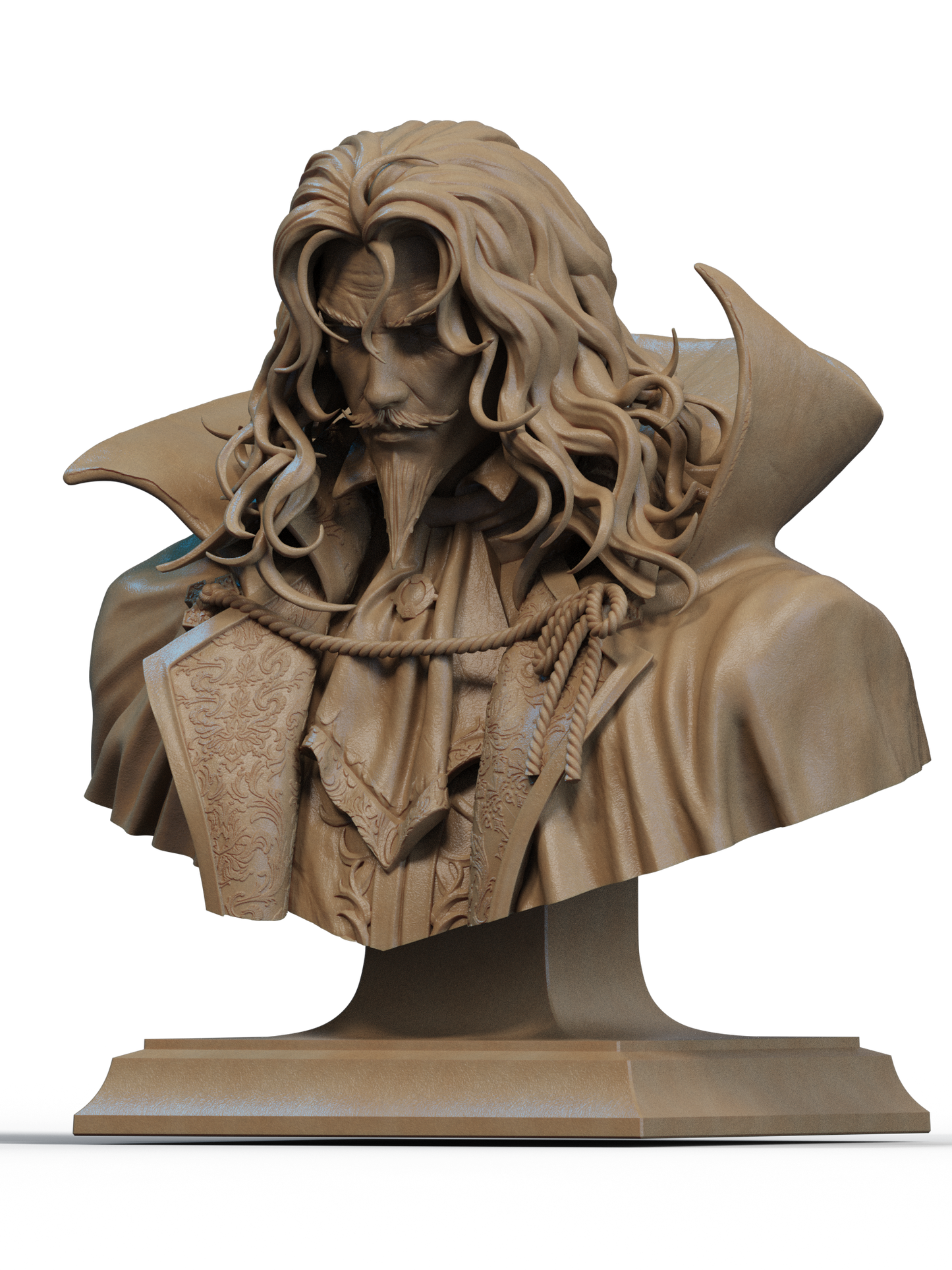Dracula Bust 3D Print File: Iconic 1/6 & 1/9 Scale STL Collectible