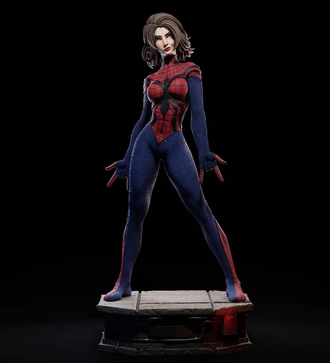 Spider-Woman (Marvel Comics) 3D Print File: Iconic Heroine STL - 1:4, 1:6, 1:9, 1:12 Scale Options - Ready-to-Print, Split, Pre-Supported & Uncut