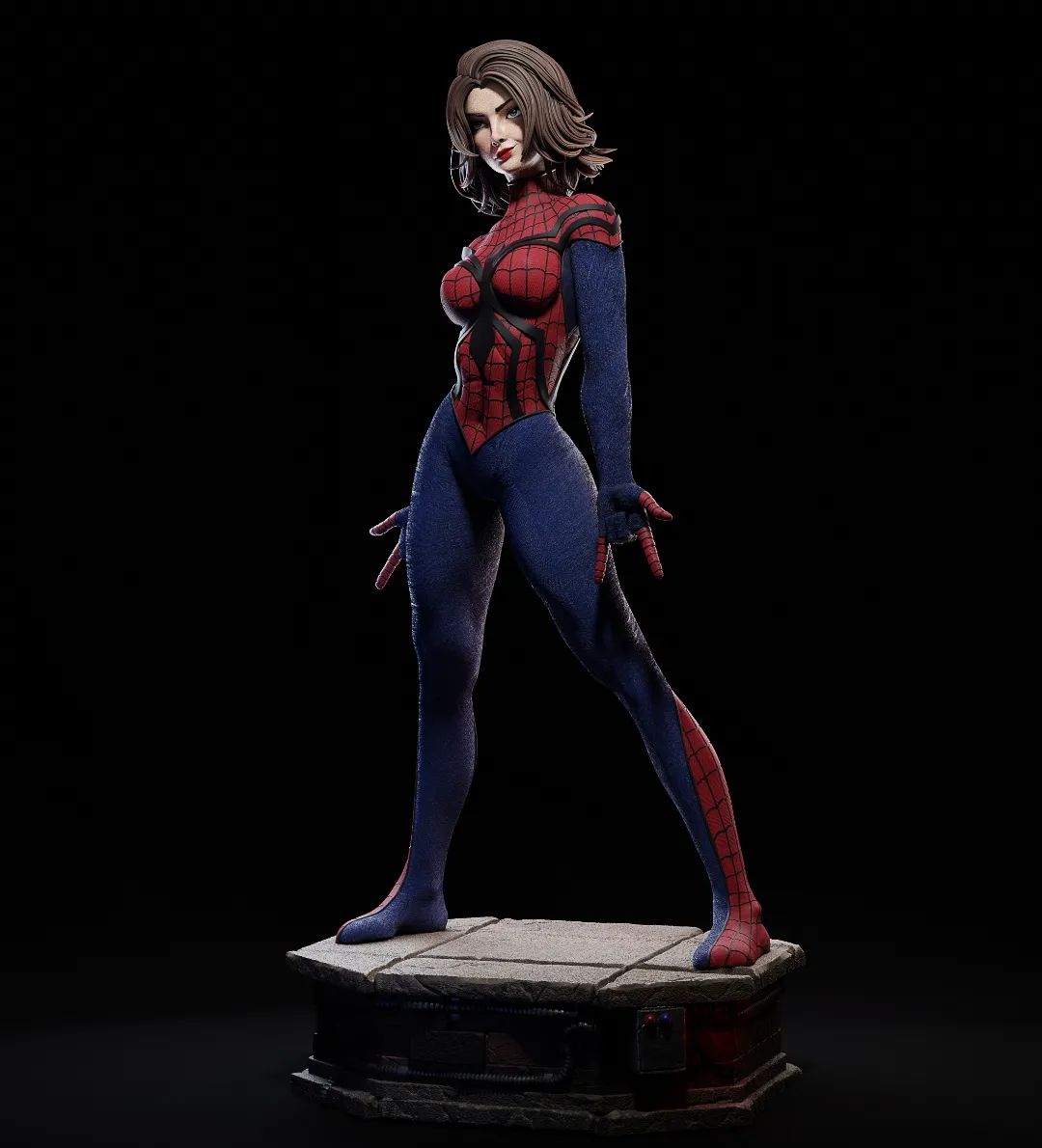 Spider-Woman (Marvel Comics) 3D Print File: Iconic Heroine STL - 1:4, 1:6, 1:9, 1:12 Scale Options - Ready-to-Print, Split, Pre-Supported & Uncut