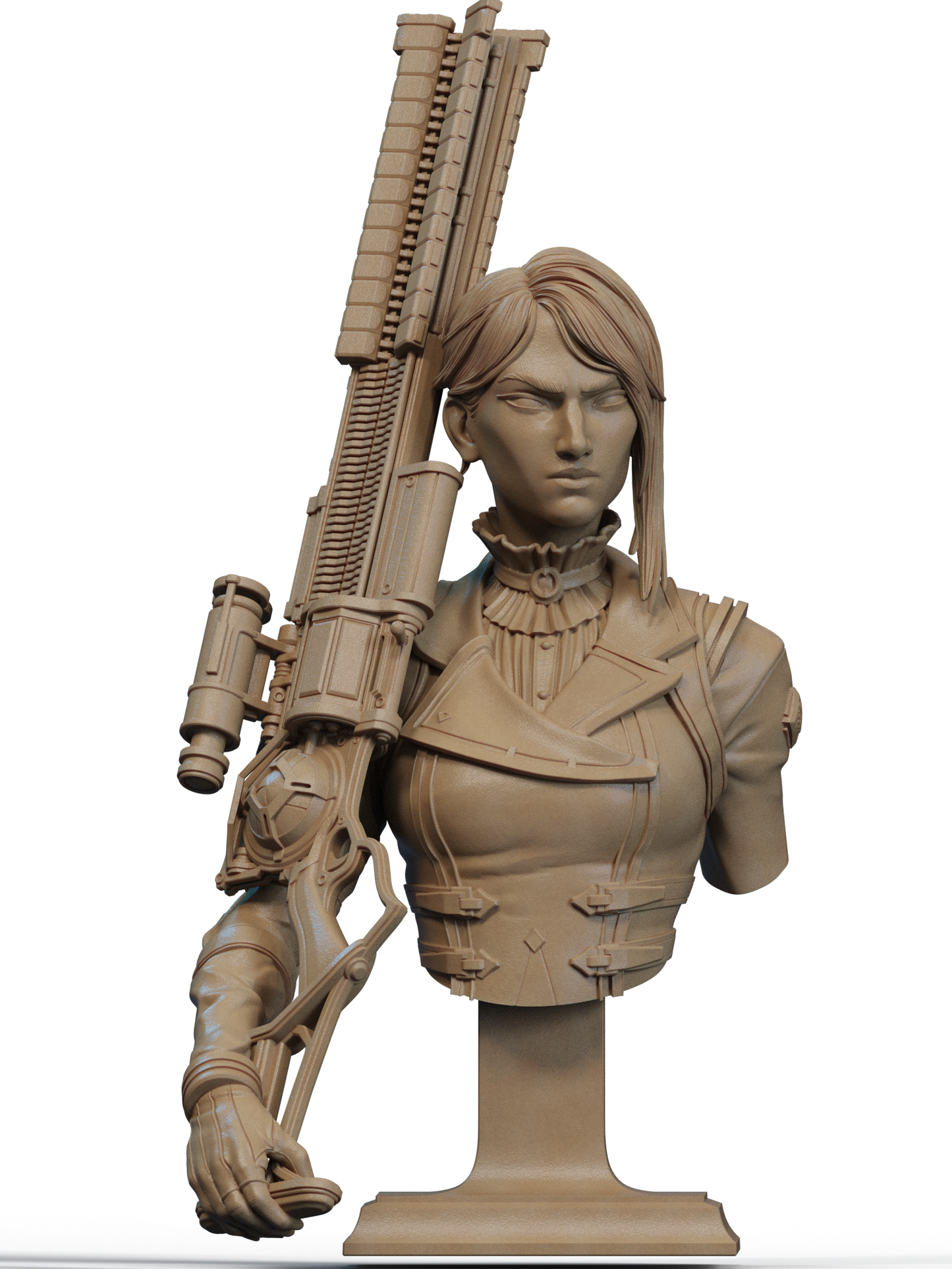 Caitlyn League of Legends 3D Print File: Epic 1/6 & 1/9 Scale STL Statue Collectible