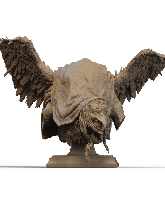 Matinta Pereira (Brazilian Folklore) Bust 3D Print File: Mythical Creature STL - 1:6 & 1:9 Scale Options
