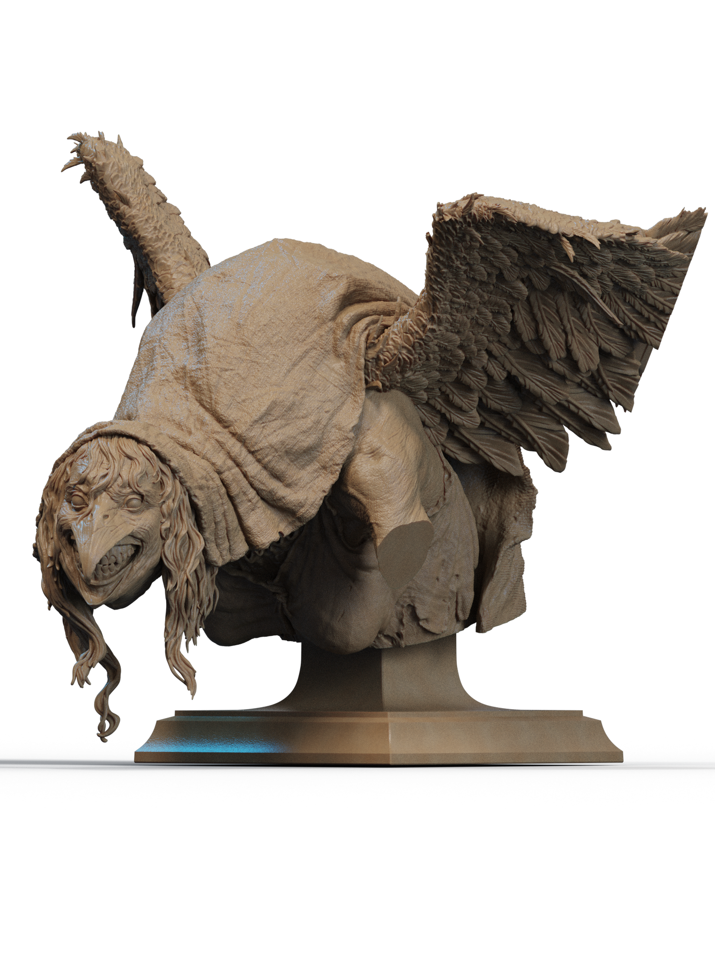 Matinta Pereira (Brazilian Folklore) Bust 3D Print File: Mythical Creature STL - 1:6 & 1:9 Scale Options