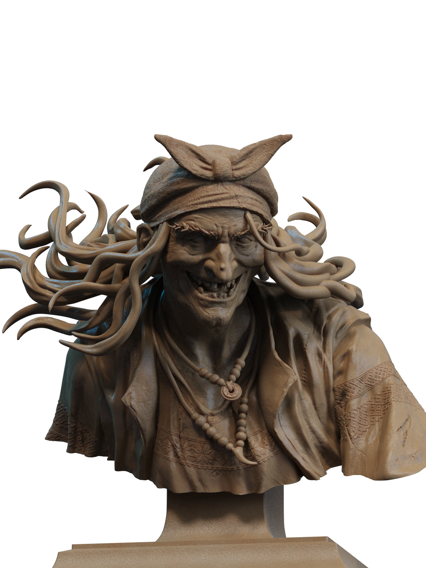Baba Yaga Bust 3D Print File: Epic 1/6 & 1/9 Scale STL Collectible