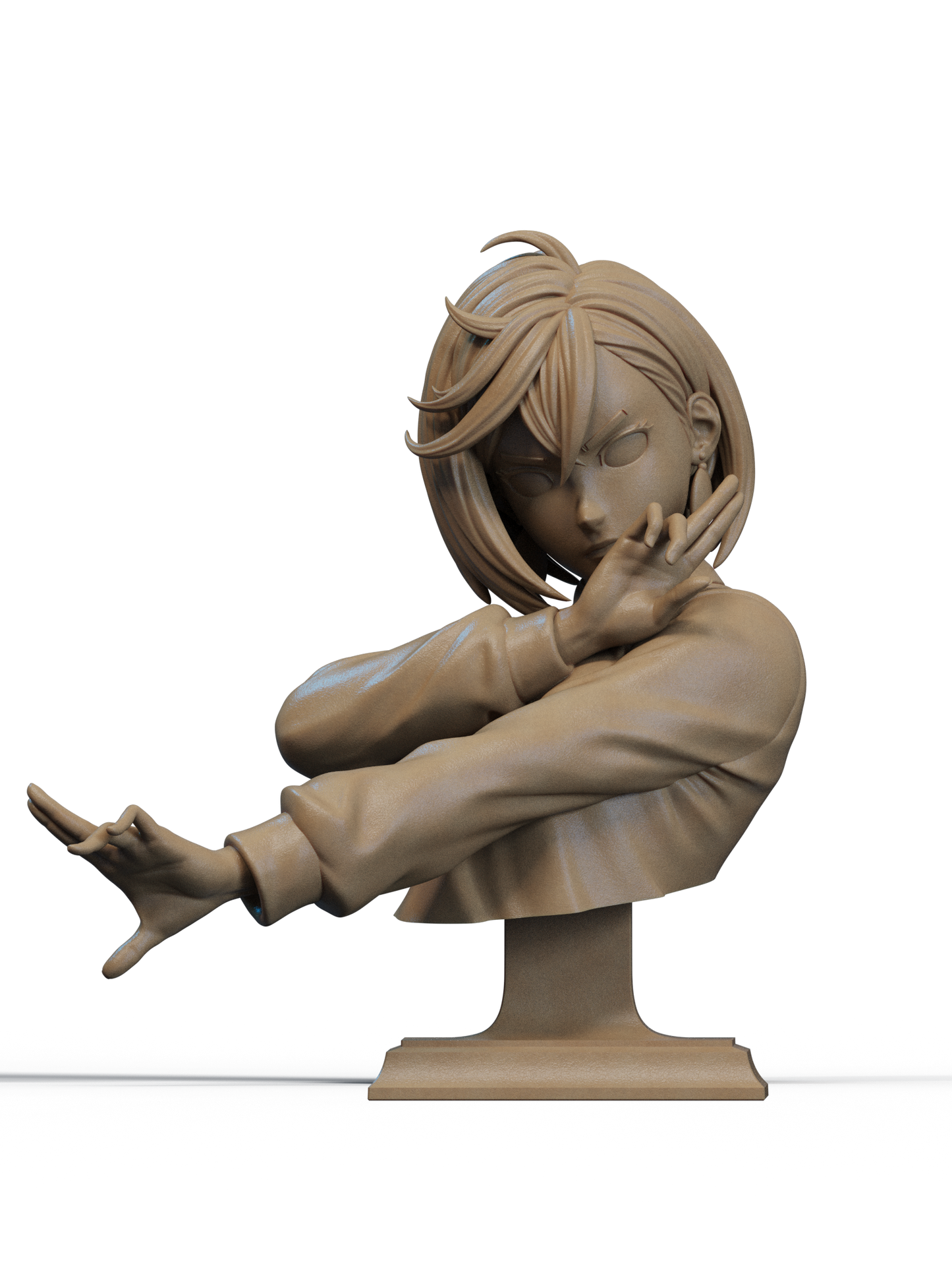Momo Ayase (Dandadan) Bust 3D Print File: Occult Detective STL - 1:6 & 1:9 Scale Options