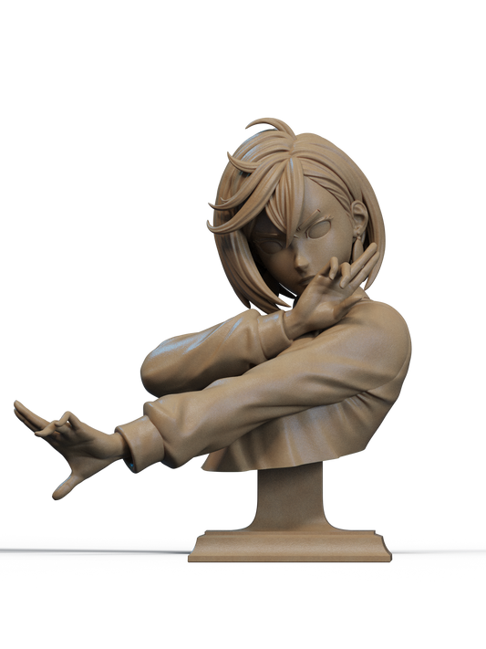Momo Ayase (Dandadan) Bust 3D Print File: Occult Detective STL - 1:6 & 1:9 Scale Options