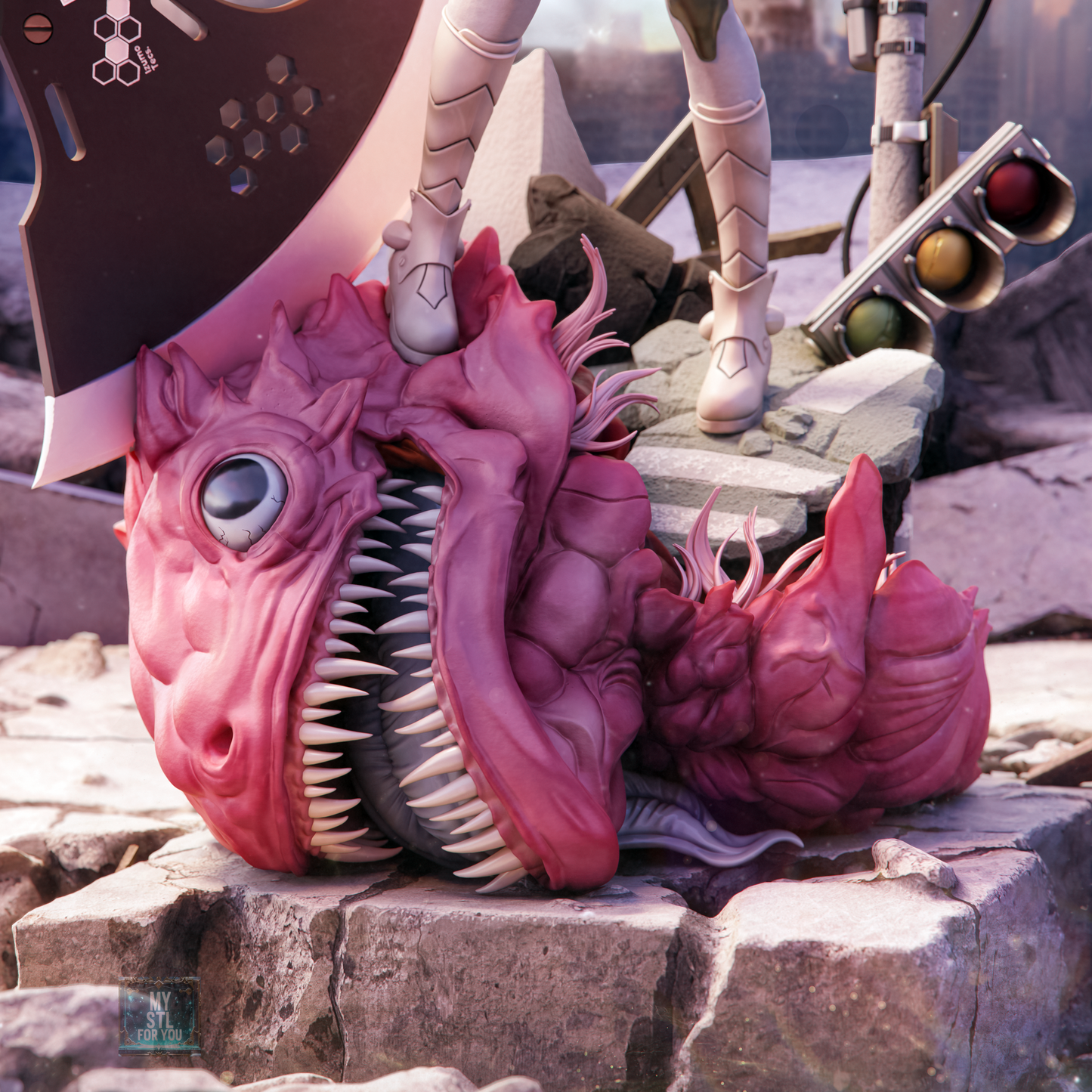 Kikoru Anime Warrior Statue STL – 1/6 & 1/9 Scale, Presupported + Uncut