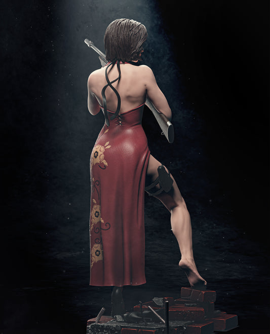 Ada Wong Statue STL – Resident Evil Spy 3D Print Model (1/6 & 1/9 Scale)