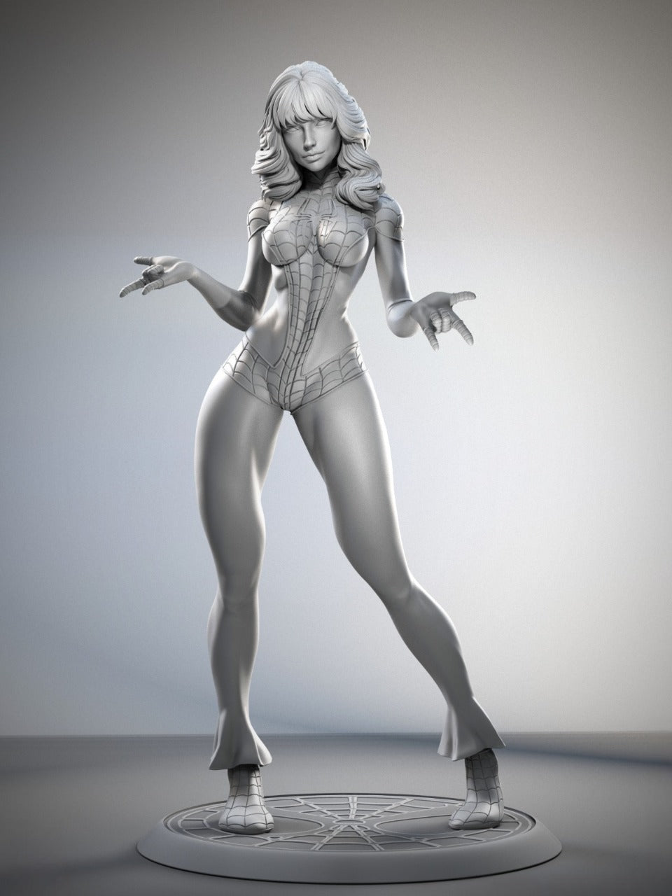 Spinneret Mary Jane Watson (Spider-Man) 3D Print File: Iconic Heroine STL - 1:4, 1:6, 1:12 Scale Options - Ready-to-Print, Split, Pre-Supported & Uncut