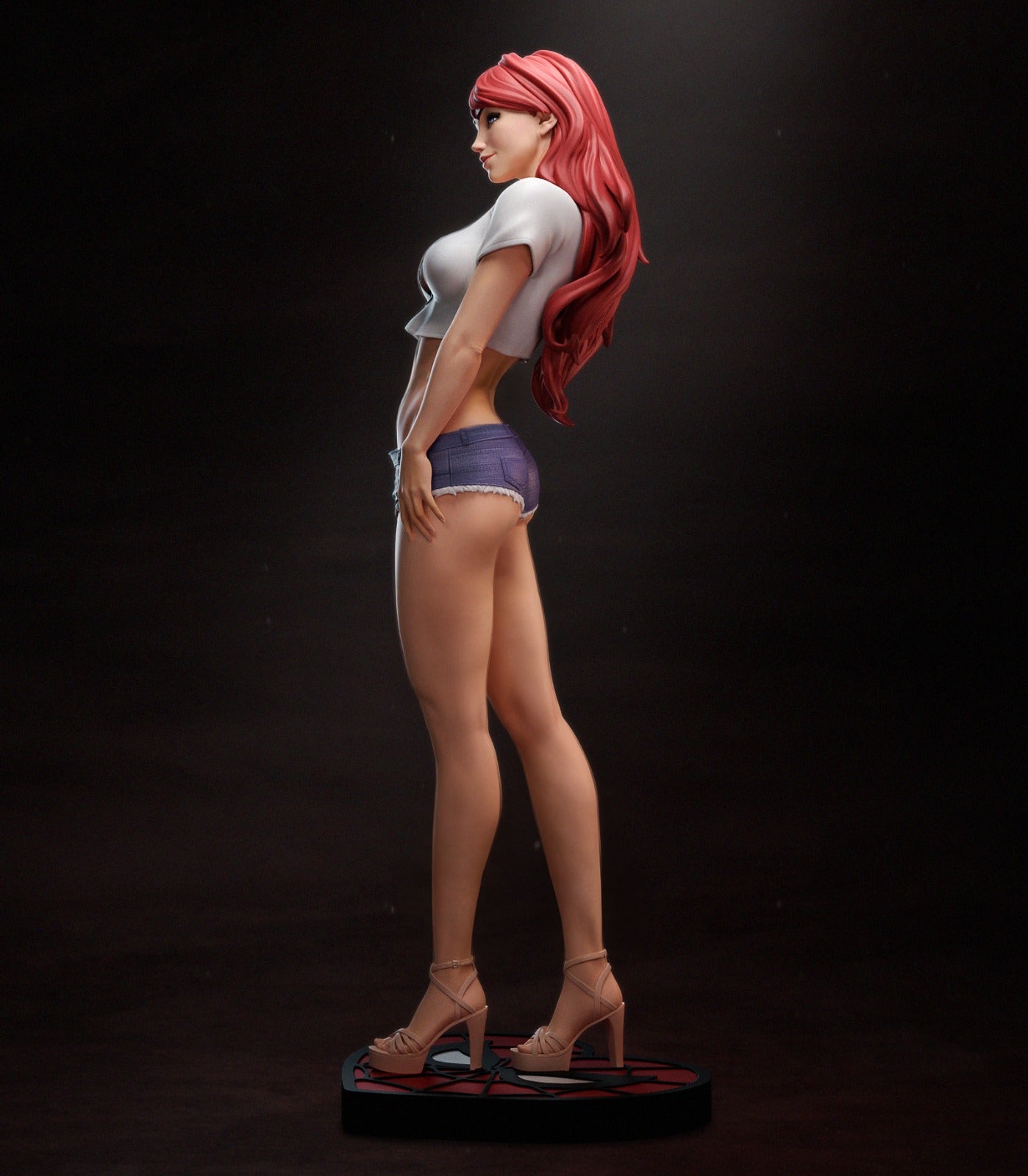 Mary Jane Watson (Marvel Comics) 3D Print File: Casual Fan Art STL - 1:4, 1:6, 1:9, 1:12 Scale Options - Ready-to-Print, Split, Pre-Supported & Uncut