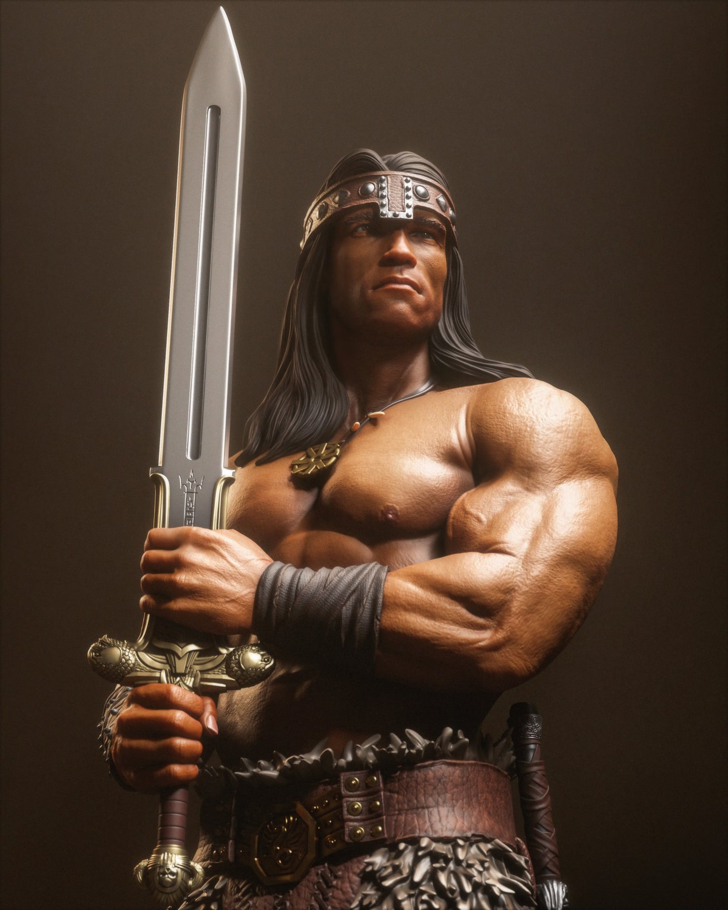Conan the Barbarian STL File – 1/6 & 1/9 Scale | Arnold Schwarzenegger Inspired | Pre-Supported 3D Printable Model