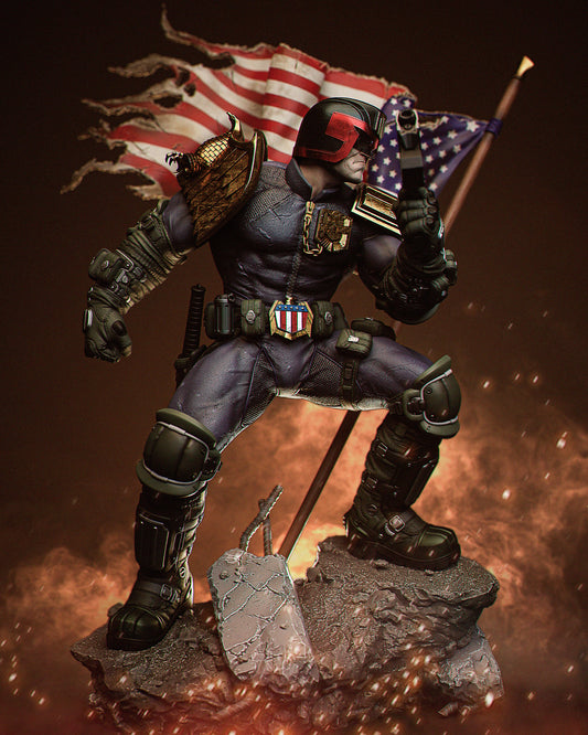 Judge Dredd STL File – 1/6 & 1/9 Scale | Mega-City One Lawgiver | Pre-Supported 3D Printable Model