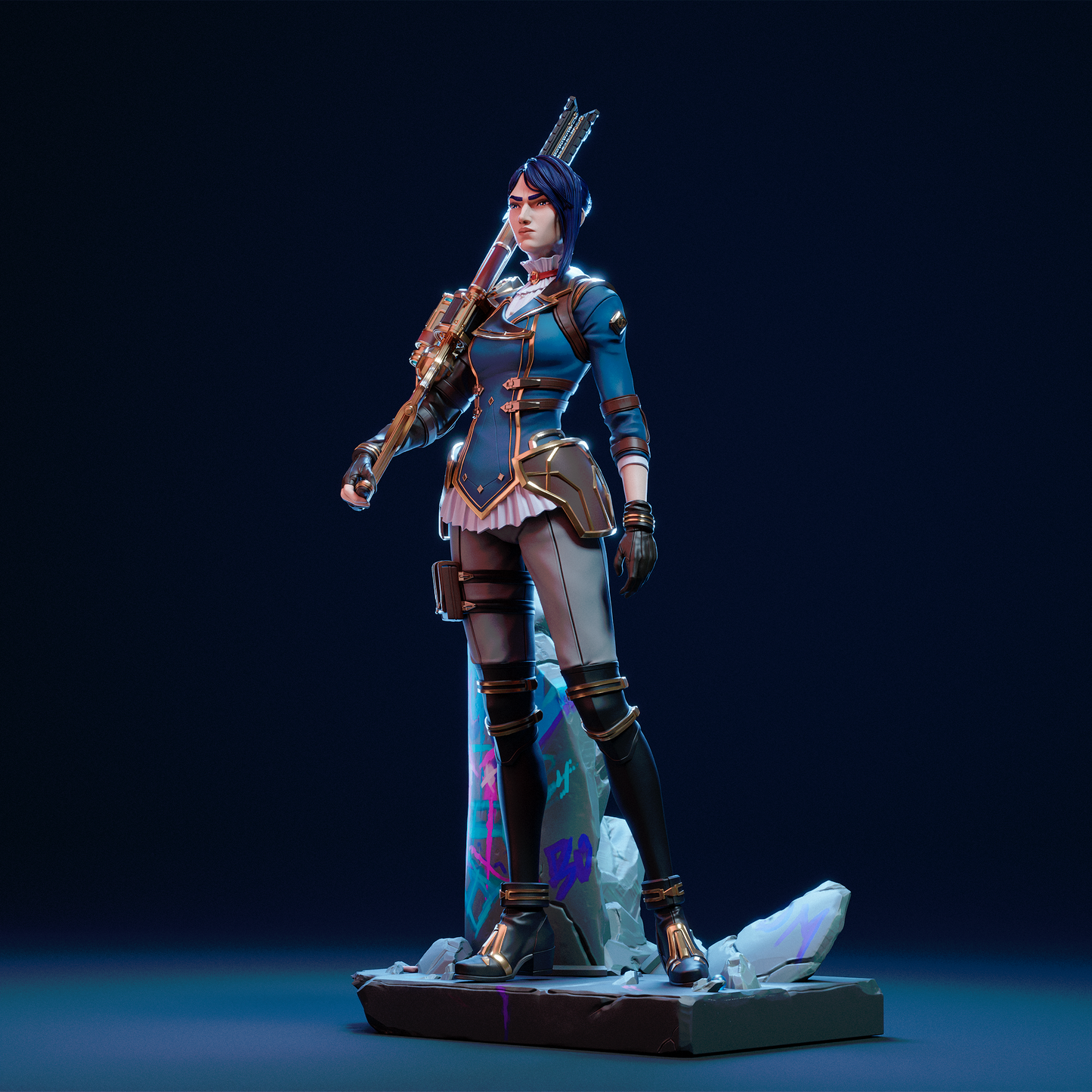 Caitlyn Arcane League of Legends 3D Print File - Sheriff of Piltover STL