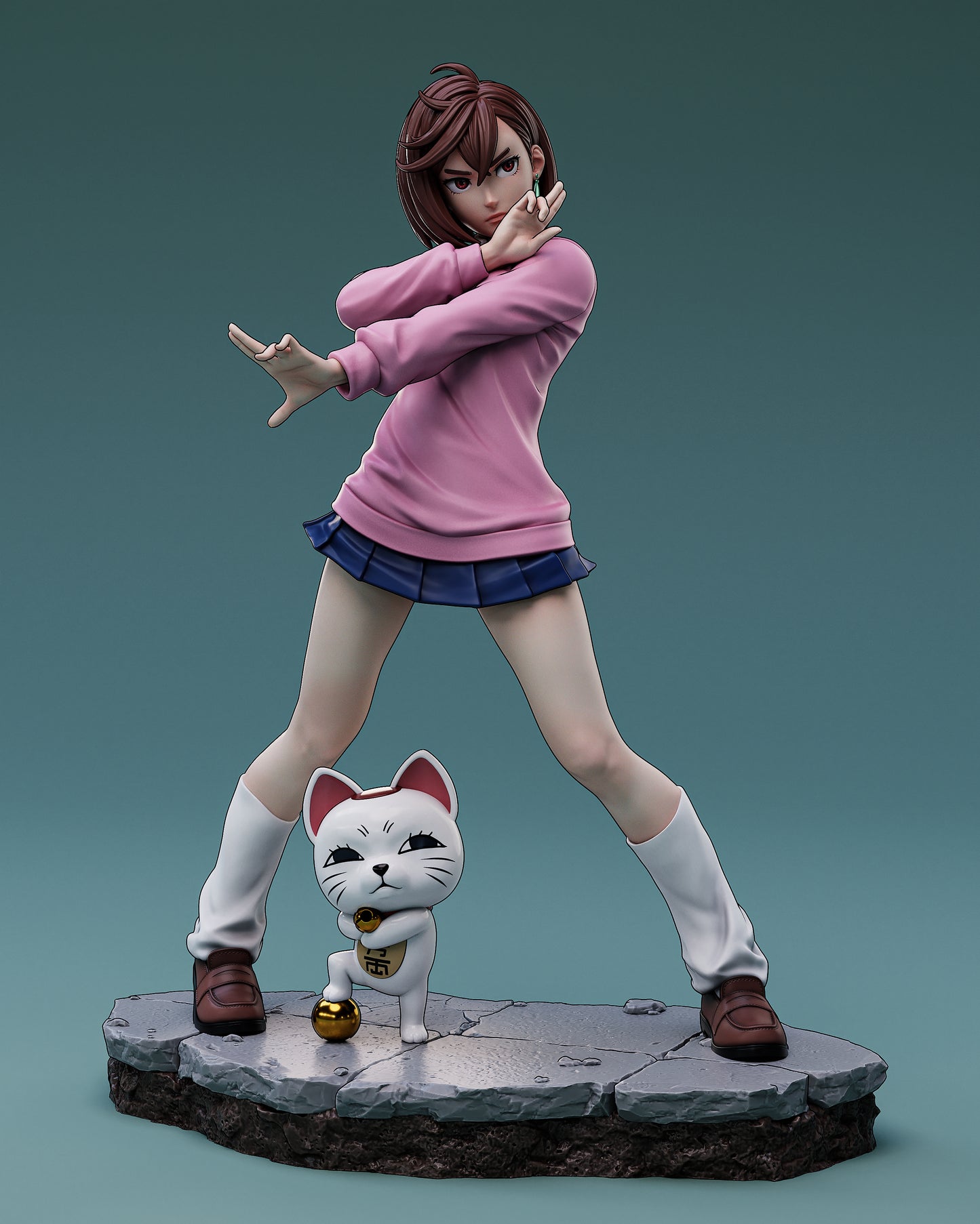 Momo Ayase 3D Printable STL | Dandadan Anime Figure | 1:6 & 1:9 Scale Resin Model