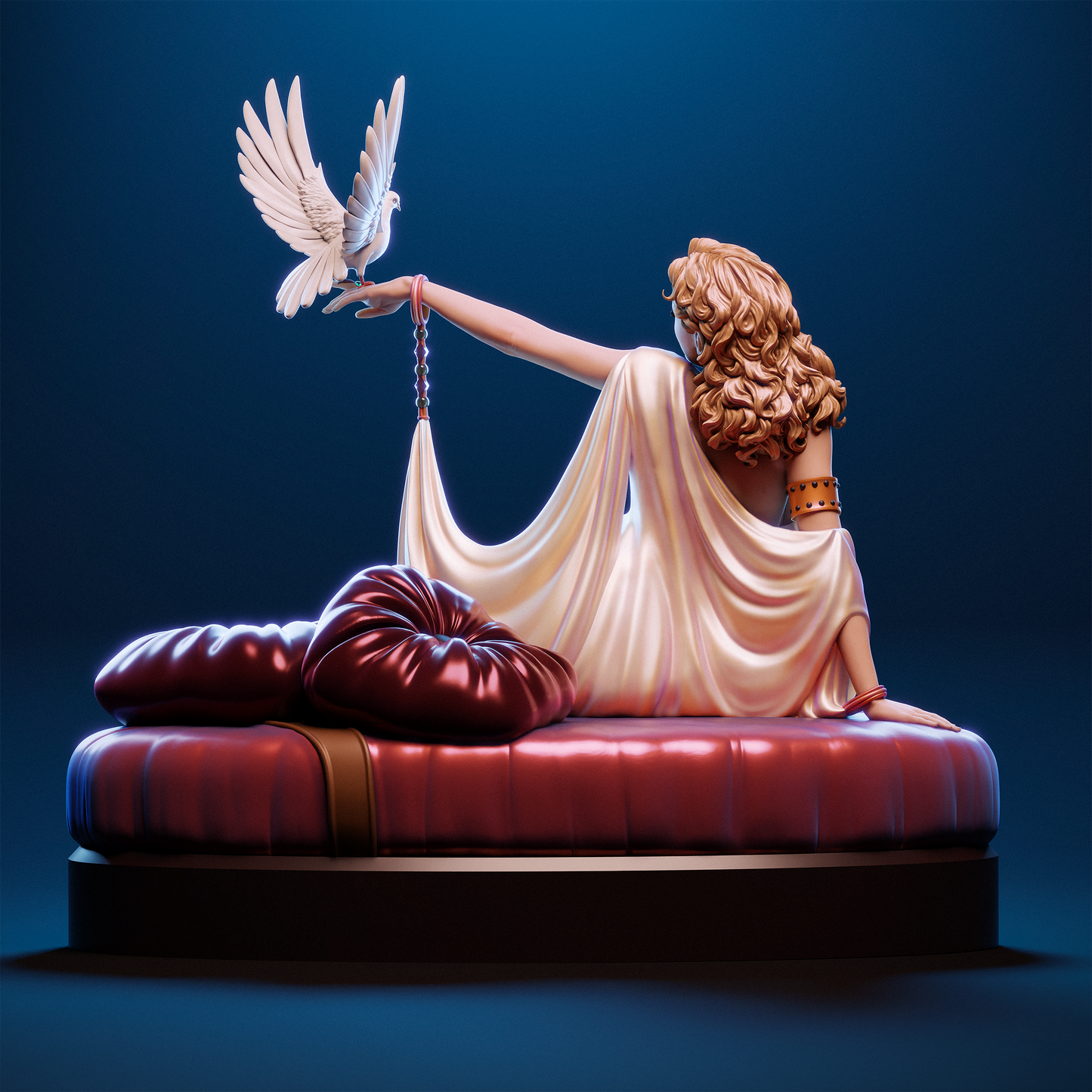 Lady Pin-Up 3D Printable STL Statue | Elegant Female Figure | Resin Model for Painting & Display