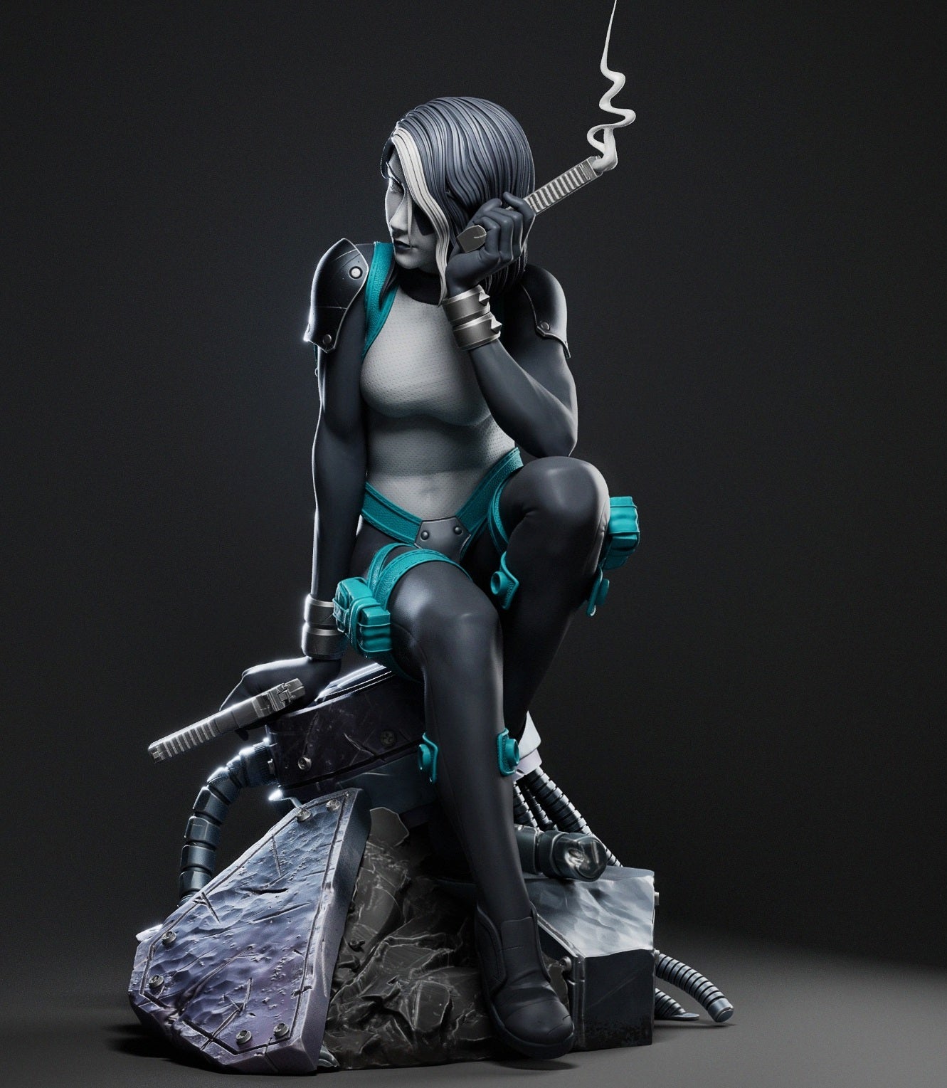 Domino (X-Force) 3D Print File: Lucky Mercenary STL - 1:4, 1:9, 1:12 Scale Options - Pre-Supported & Uncut - Fortunate Digital Collectible