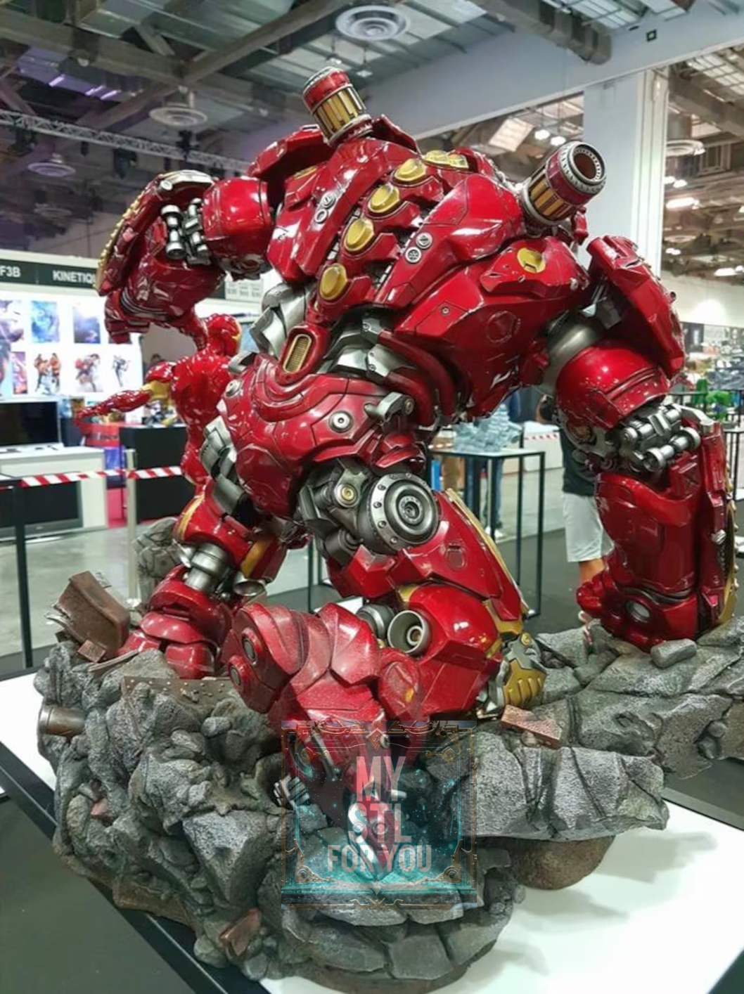 Hulkbuster vs Iron Man | 3D Print STL Diorama | Resin Statue Files