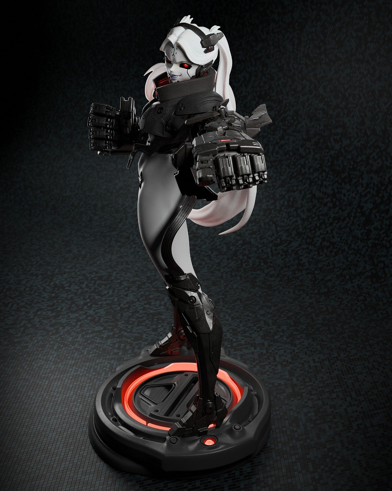 Rebecca Smasher 3D STL File – Cyberpunk Printable Model in 1:12, 1:6, 1:4 | Pre-Supported & Uncut Options