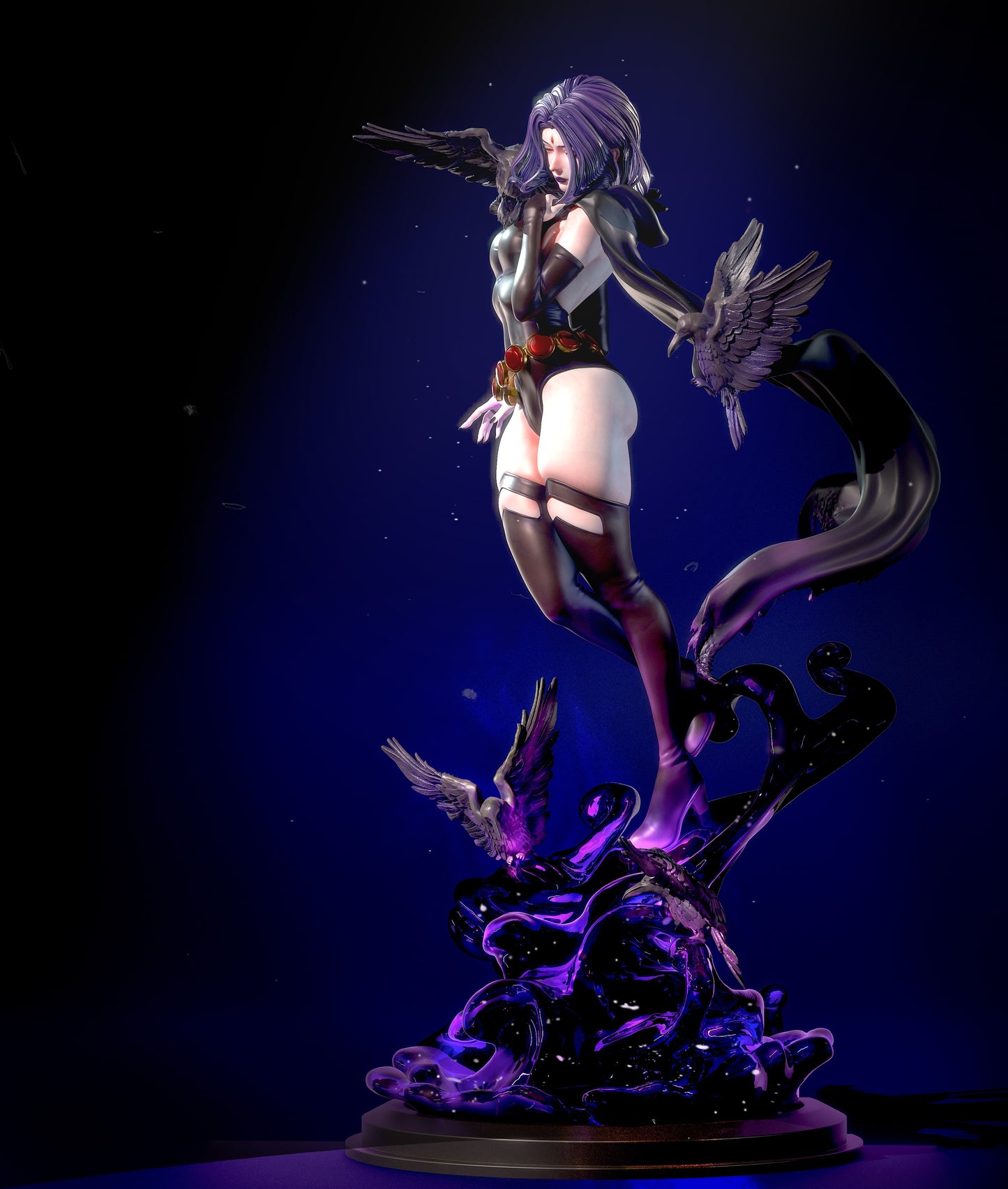 Pre-Support Raven NSFW STL - DC Comics 3D Print