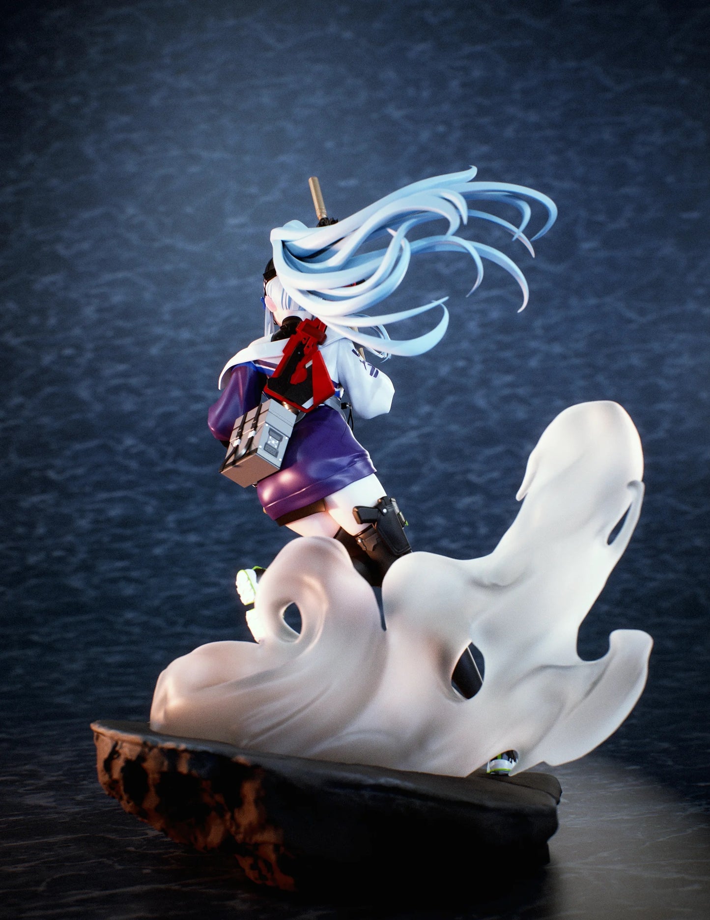 Klukai – Cyberpunk Anime Assassin STL File | 1/7 Scale Dynamic Girl Figure for 3D Printing