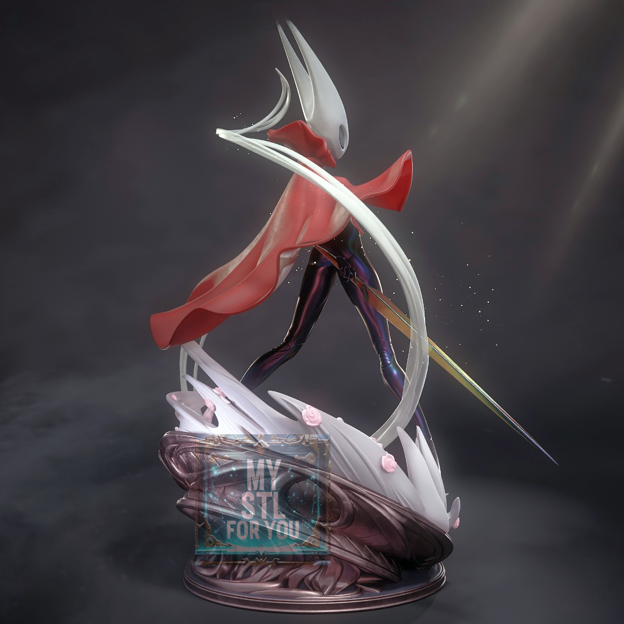 Hornet (Hollow Knight) | 1/8 Scale Statue STL | Pre‑Supported STL+LYS | 3 Heads + Cape Options