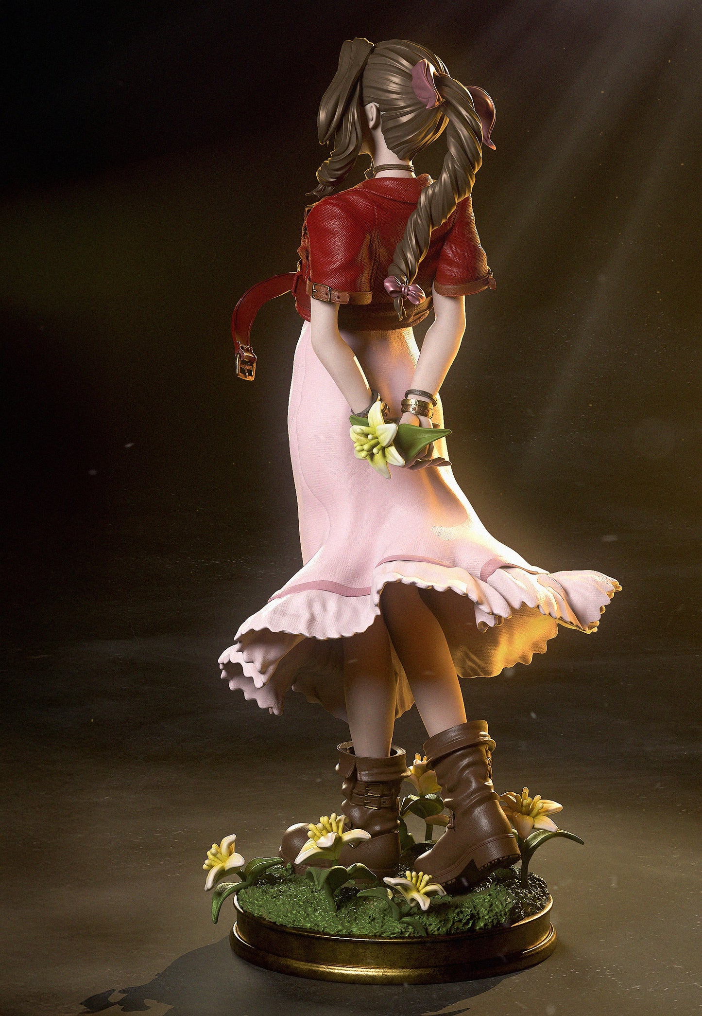 Aerith Gainsborough STL File – Final Fantasy VII 3D Model | 1/6 Scale Pre-Supported & Easy Print