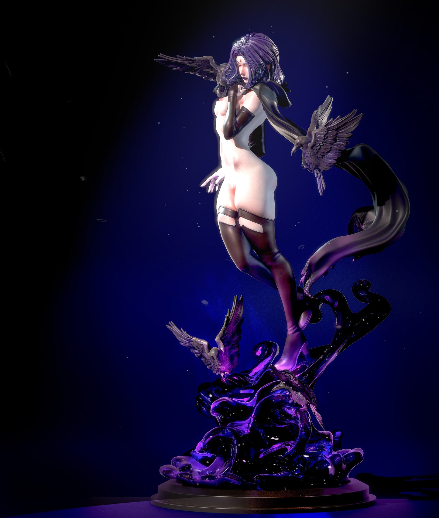 Pre-Support Raven NSFW STL - DC Comics 3D Print