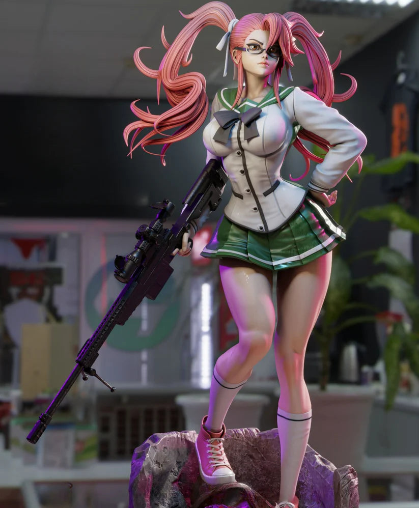 NSFW Saya Takagi STL File | Highschool of the Dead Anime Figure, Zombie Apocalypse Survivor Model [Digital Download Only]