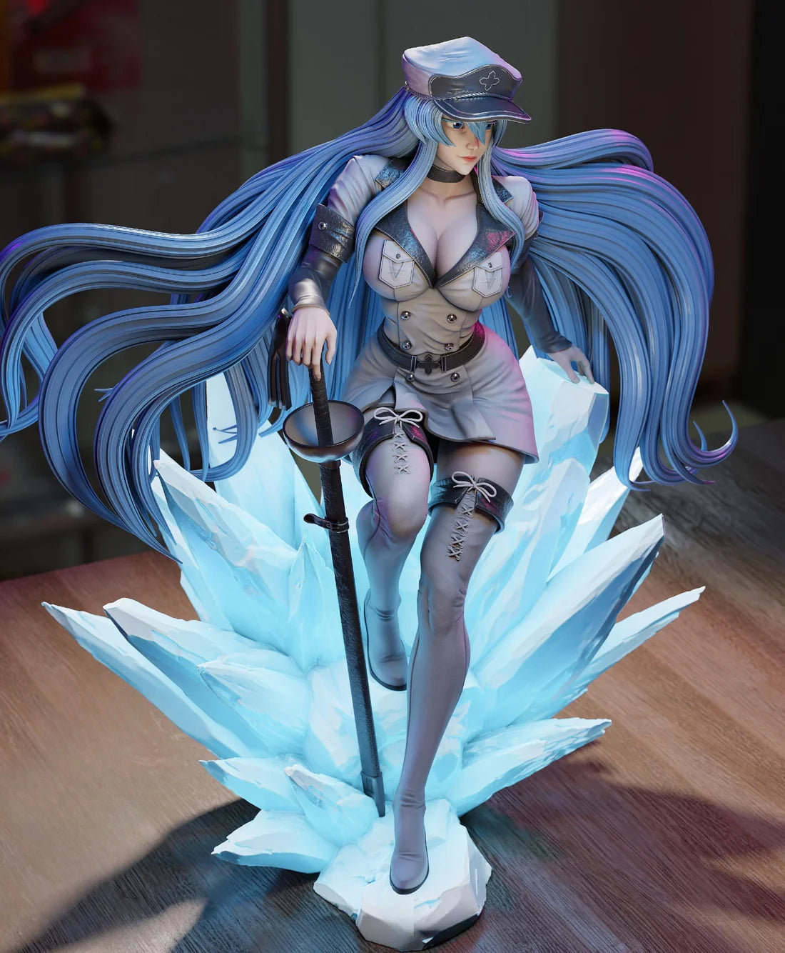 Esdeath 3D Print Figure - Akame Ga Kill | NSFW & SFW STL Files + Pre-Supported