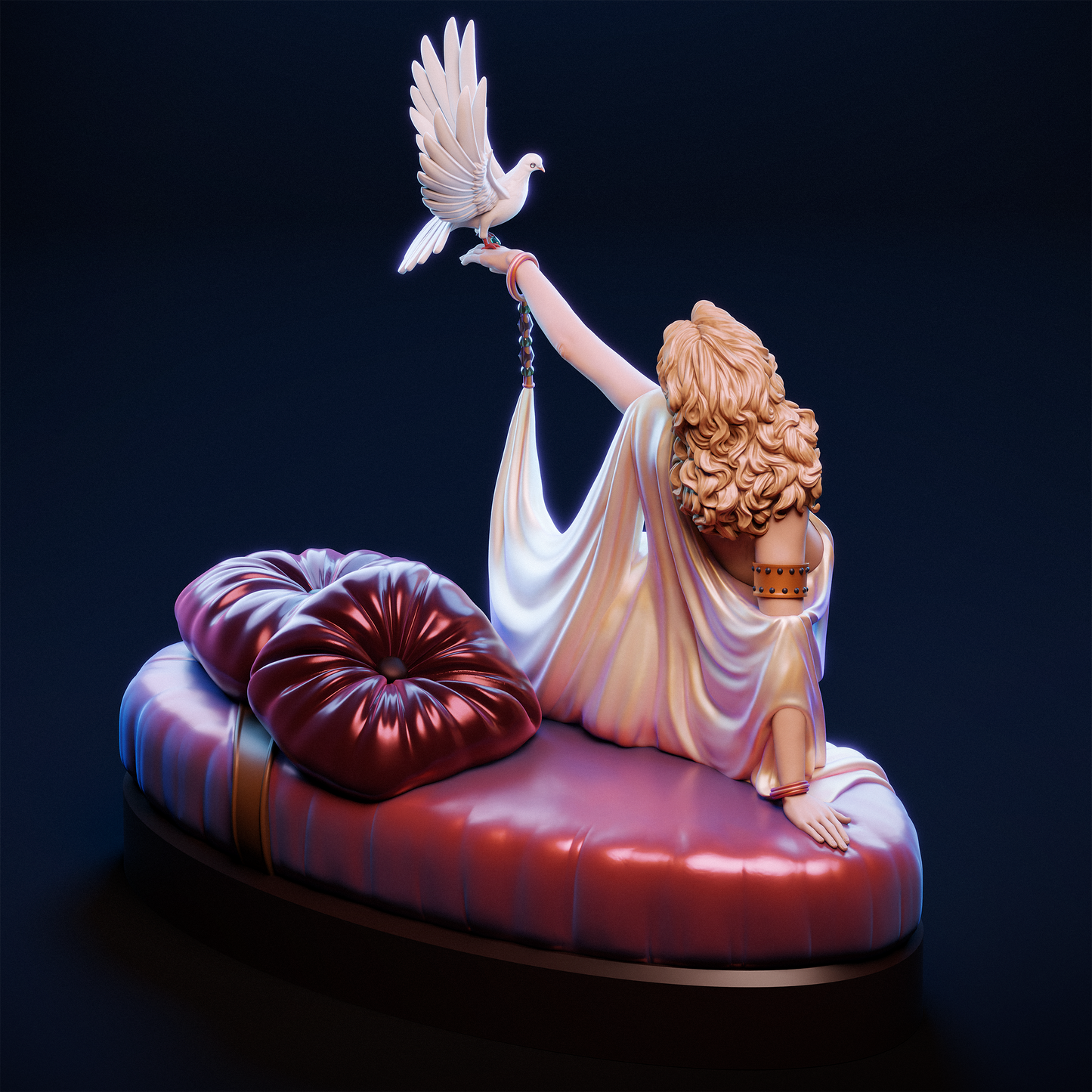 Lady Pin-Up 3D Printable STL Statue | Elegant Female Figure | Resin Model for Painting & Display