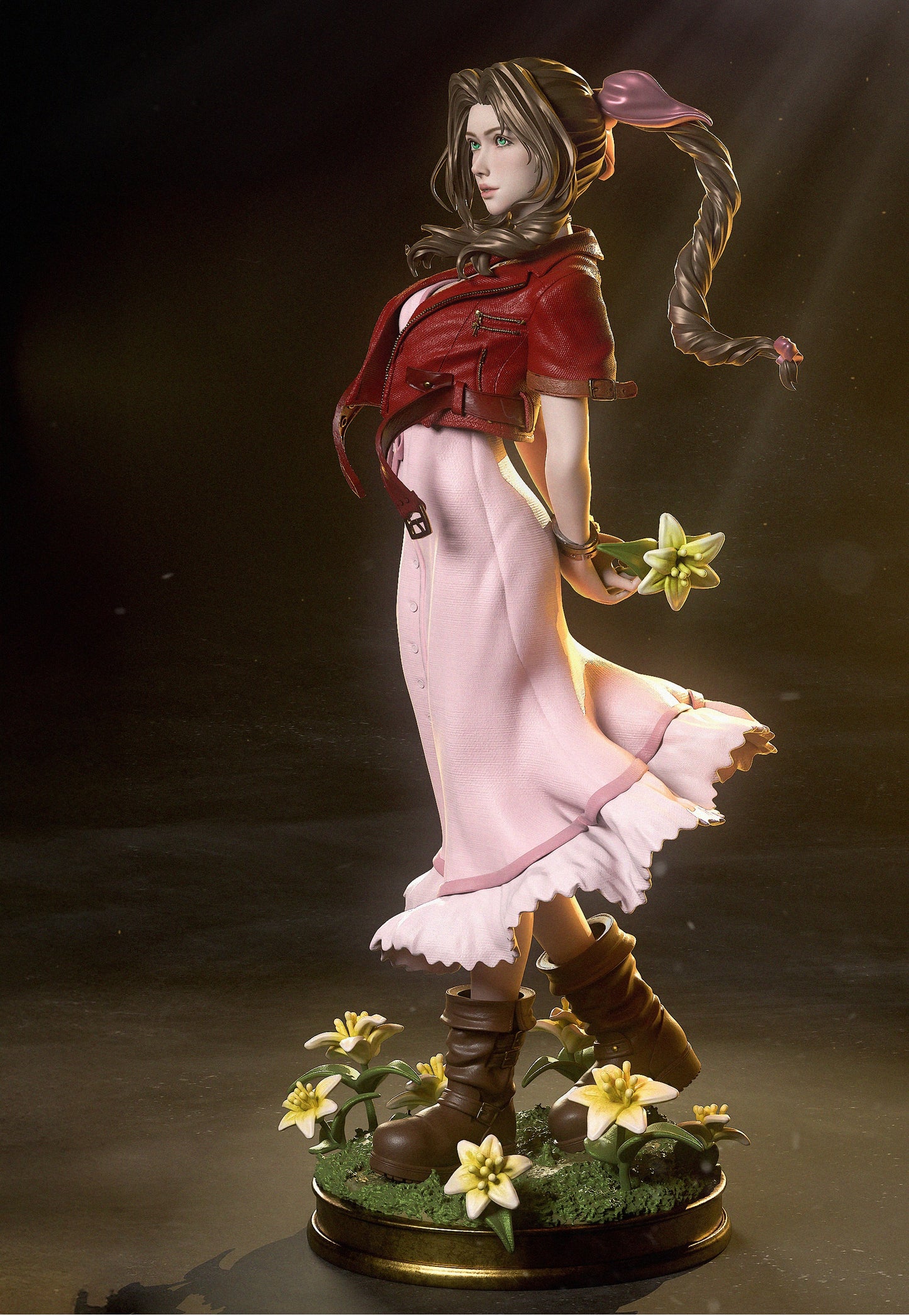 Aerith Gainsborough STL File – Final Fantasy VII 3D Model | 1/6 Scale Pre-Supported & Easy Print