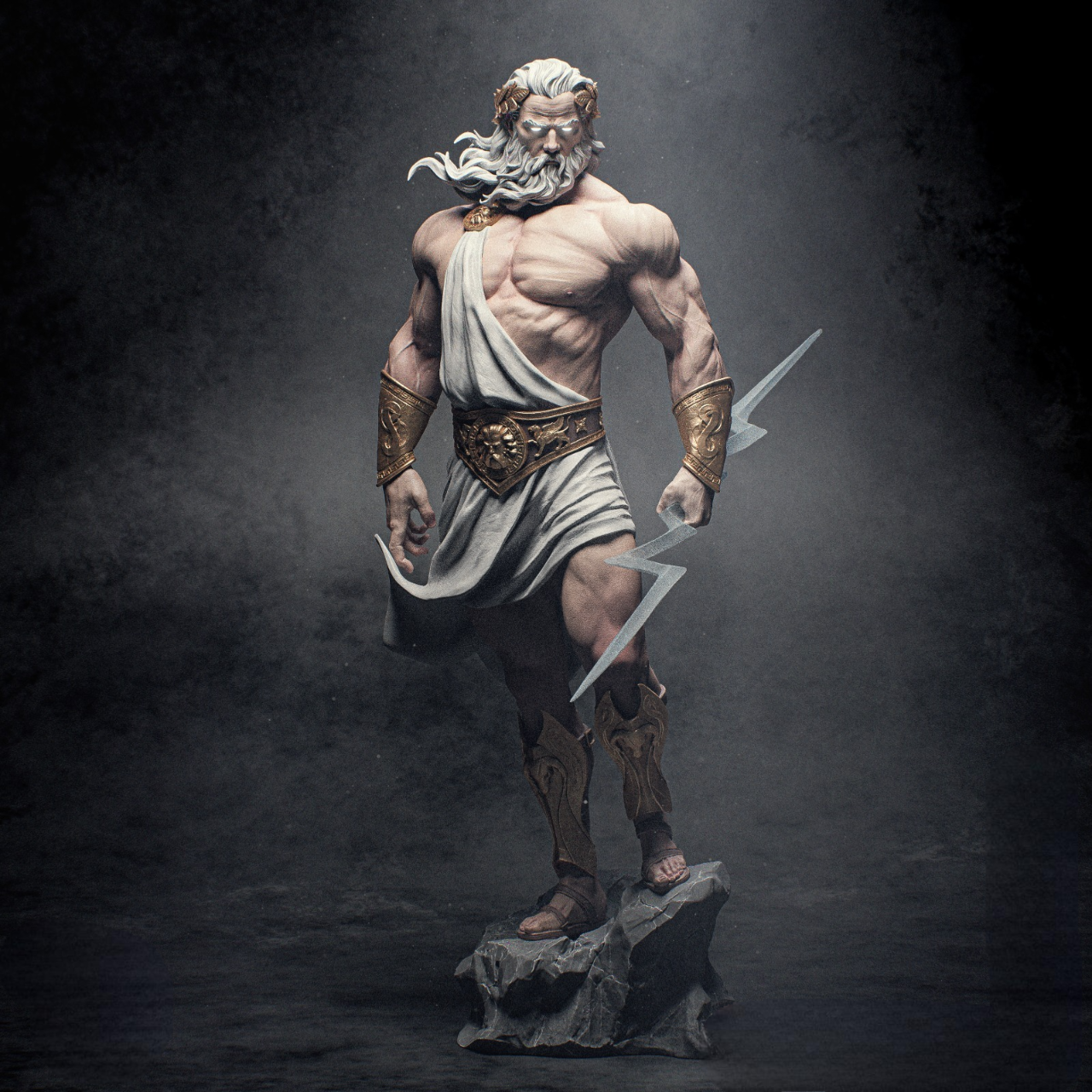 Zeus 3D Printable Model | STL Files – Pre-Supported & Uncut Options (1/4, 1/9, 1/12 Scale)