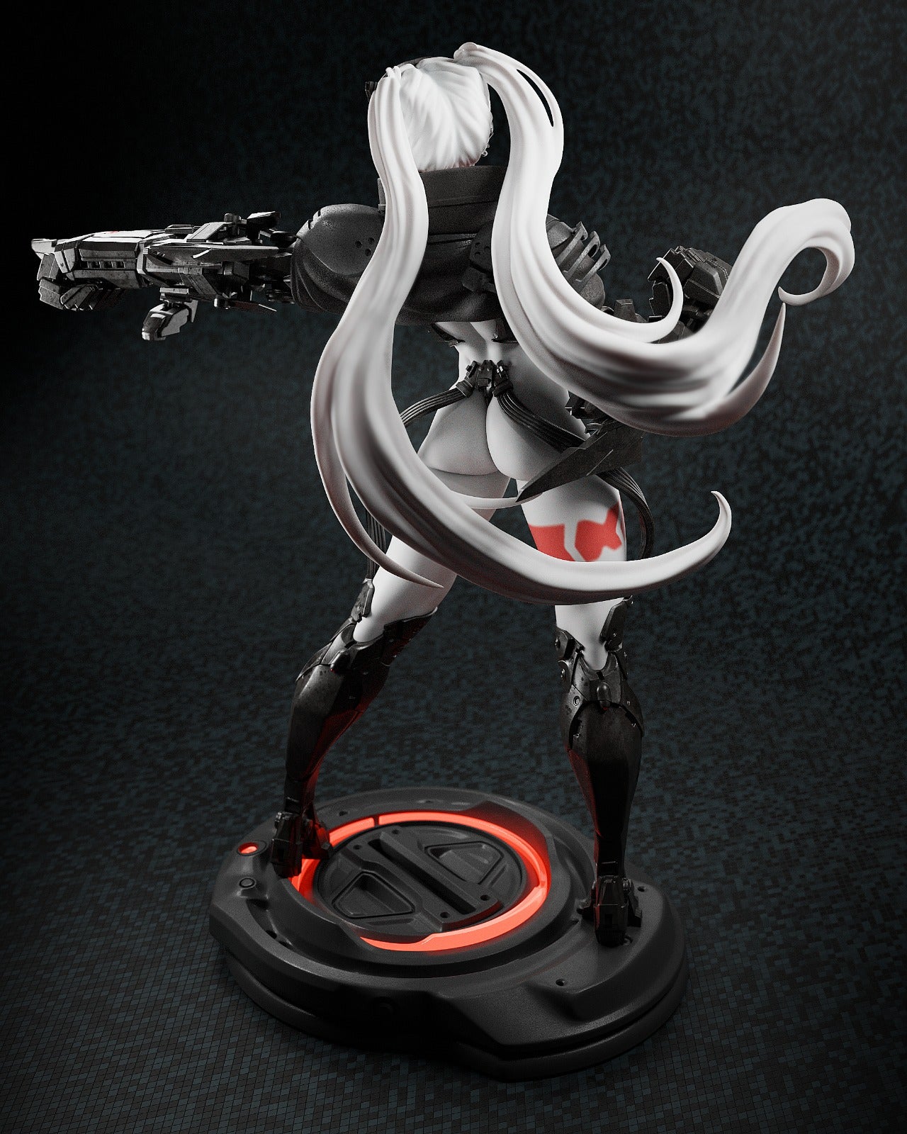 Rebecca Smasher 3D STL File – Cyberpunk Printable Model in 1:12, 1:6, 1:4 | Pre-Supported & Uncut Options