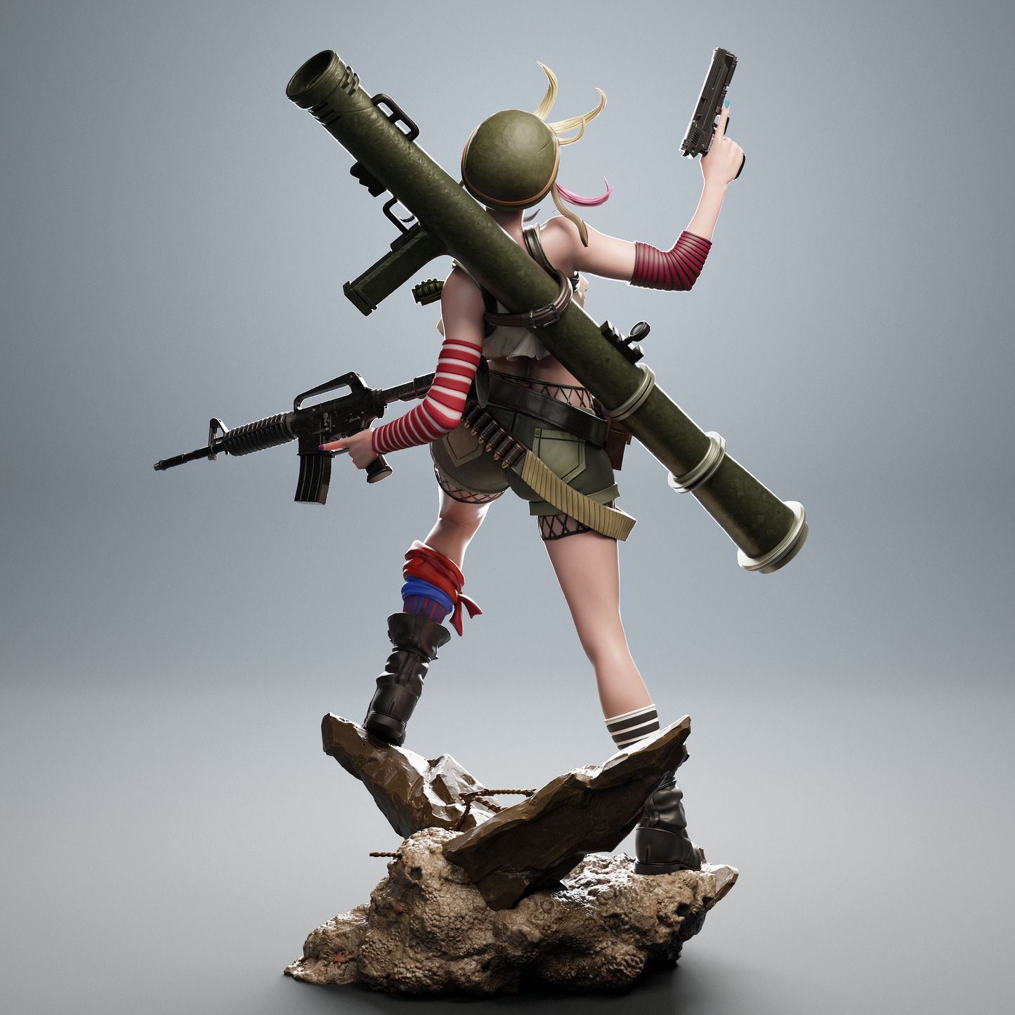Tank Girl – Punk Action 3D STL Figure | 1/6 Split, 1/6 Pre-Supported, 1/9 Split &amp; 1/9 Uncut